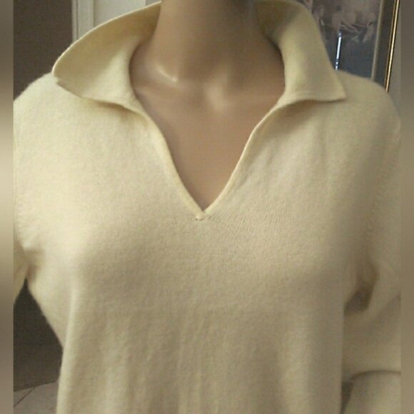 BNWOT 100% 2 PLY CASHMERE SWEATER BY CHARTER CLUB YELLOW PULLOVER SZ.XL LUXURIOU - Picture 7 of 10